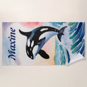 Editable Whale Strandtuch (Vorderseite)
