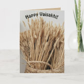 Editable Wheat Happy Vaisahki Karte (Vorderseite)