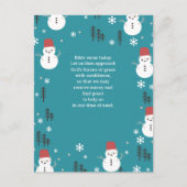 Editable Whimsical Cartoon Winter Snowmen Postkarte (Vorderseite)