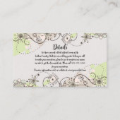 Editable Whimsy Blumendetails der Hochzeit Begleitkarte (Vorderseite)