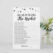 Editable Wie gut kennen Sie das Bride-Spiel? (Stehend Vorderseite)