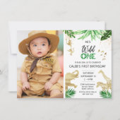 Editable Wild One Geburtstag Einladung (Vorderseite)