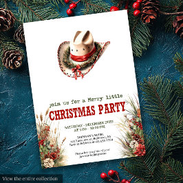 Editable Wild West Christmas party digital Invites Einladung