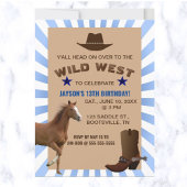 Editable Wild West Cowboy Einladung