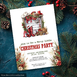 Editable Wild West Holiday Party Invitation Einladung