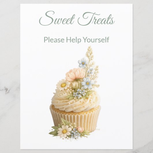 Editable Wildflower Event Dessert Table (Vorderseite)