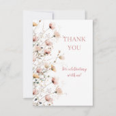 editable wildflowers floral thank you card dankeskarte (Vorderseite)