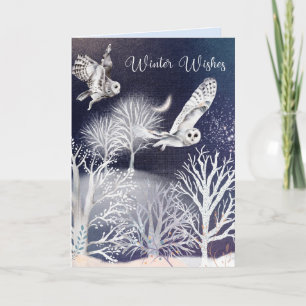 EDITABLE Winter Nights Vintage Weihnachtskarte Feiertagskarte
