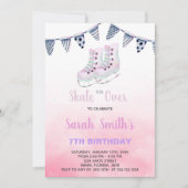 Editable Winter Rink Party Einladung für Girls (Vorderseite)