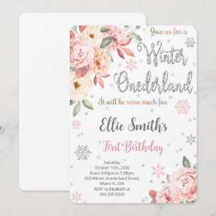 Editable Winter Wonderland Einladung