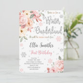 Editable Winter Wonderland Einladung (Stehend Vorderseite)