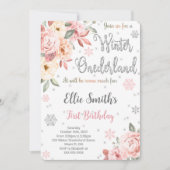 Editable Winter Wonderland Einladung (Vorderseite)