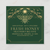 Editable Witchy Tarot Beekeeper Honeybee Quadratische Visitenkarte (Vorderseite)