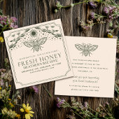 Editable Witchy Tarot Beekeeper Honeybee Quadratische Visitenkarte