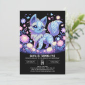 Editable Wolf Digital Geburtstag Einladung (Stehend Vorderseite)