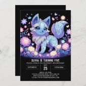 Editable Wolf Digital Geburtstag Einladung (Vorne/Hinten)