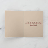 Editable Wreath Candle und Bird Frohe Weihnachten Karte (Innenseite)