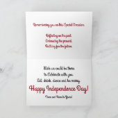 (Editable Years) Happy Birthday T&T Independence Karte (Innenseite)