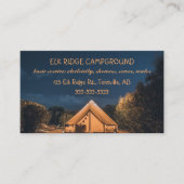 Editable Zent Campground Visitenkarte (Vorderseite)