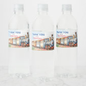 Editable Zug Water Flasche Zeichen Geburtstag Wasserflaschenetikett (Flaschen)