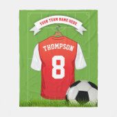 EditCustom Soccer Name Team Fleecedecke (Vorderseite)