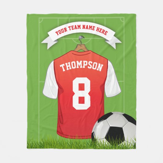 EditCustom Soccer Name Team Fleecedecke (Vorderseite)