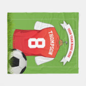 EditCustom Soccer Name Team Fleecedecke (Vorderseite (Horizontal))