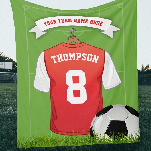 EditCustom Soccer Name Team Fleecedecke