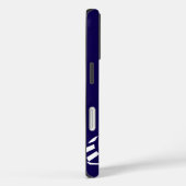 Editeable Nautical Racing Boats Blue White Case-Mate iPhone Hülle (Rückseite / Rechts)