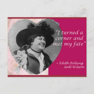 Edith Bolling Galt - Schicksal Postkarte