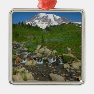 Edith Creek im Mount Rainier National Park Ornament Aus Metall