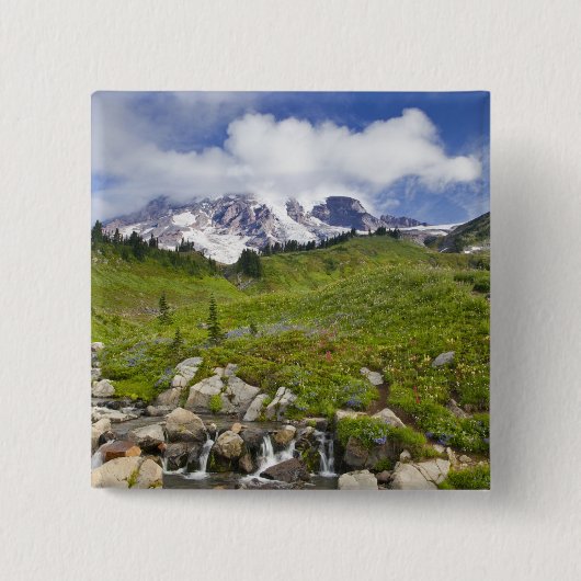 Edith Creek und Wildblume im Paradies Button (Vorderseite)
