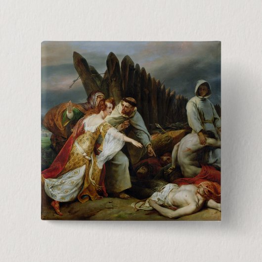 Edith, die den Körper von Harold, 1828 findet Button (Vorderseite)