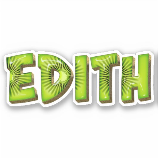 Edith Name Kiwi Design Aufkleber Sticker (Vorderseite)