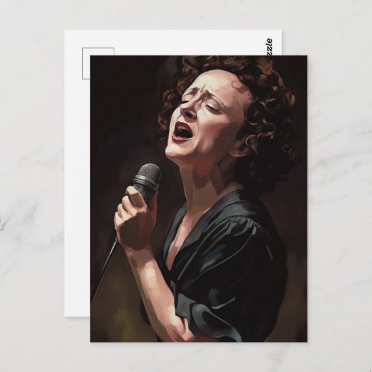 Edith piaf postkarte (Vorne/Hinten)