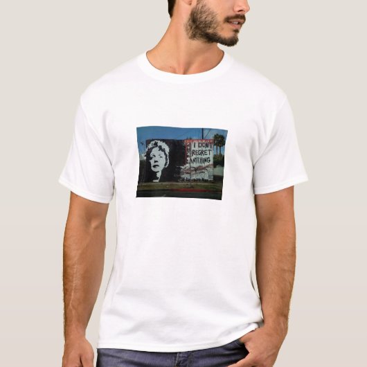 Edith Piaf-Straßen-Kunst T-Shirt (Vorderseite)