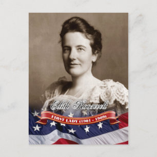 Edith Roosevelt, First Lady of the U.S. Postkarte