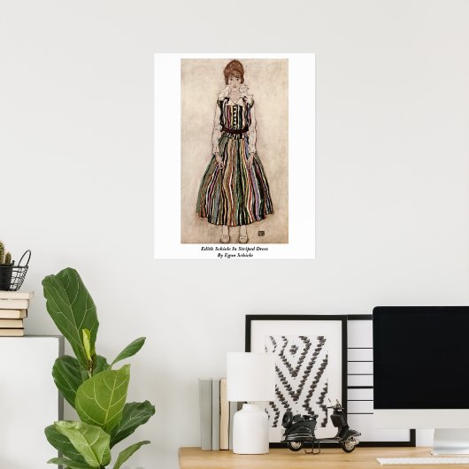Edith Schiele in Strickkleid von Egon Schiele Poster (Heimbüro)