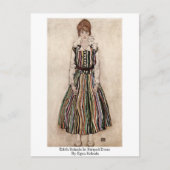 Edith Schiele in Strickkleid von Egon Schiele Postkarte (Vorderseite)
