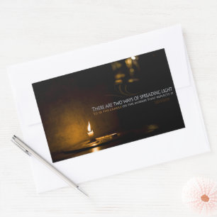 Edith Wharton Inspiration Zitat "Licht" Rechteckiger Aufkleber