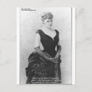 Edith Wharton "Licht verbreiten" Zitat Geschenke & Postkarte