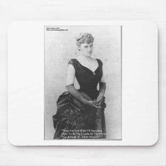 Edith Wharton "Spreading Light" Kostenvoranschlag Mousepad (Vorne)