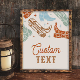 Editierbar 8x10, benutzerdefiniertes Western-Zeich