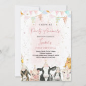 Editierbar beim Aufruf aller Party Farm Girl Birth Einladung (Vorderseite)