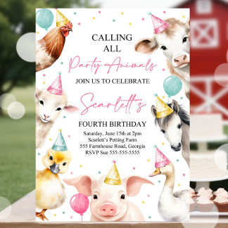Editierbar beim Aufruf aller Party Farm Girl Birth Einladung