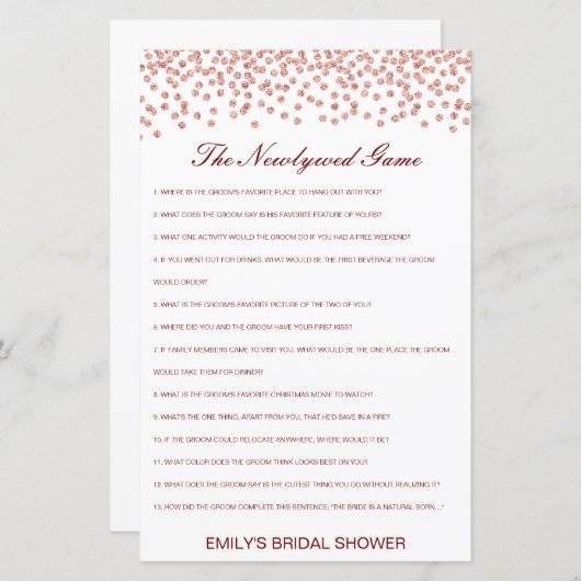 Editierbar das neu verheiratete Spiel, wer kennt e (Vorne/Hinten)