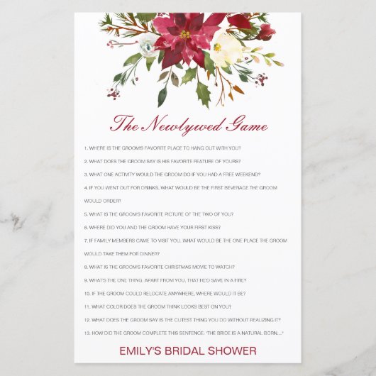 Editierbar das neu verheiratete Spiel, wer kennt e (Vorderseite)