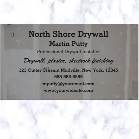 Editierbar Drywall Plaster Sheetrock finishing Visitenkarte