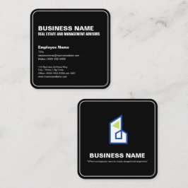 Editierbar einfach, modern Beruflich Quadratische Visitenkarte