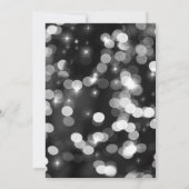 Editierbar für das Schwarz- und Silberfarben-Party Einladung (Rückseite)